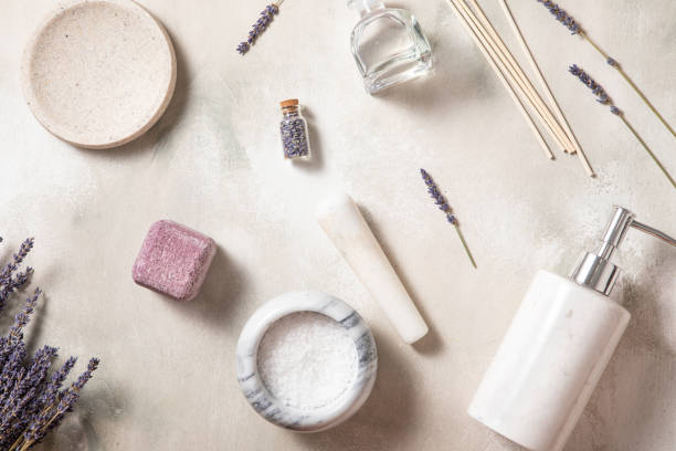 istock Spa treatment natural background .Top view, flat lay. Self-care concept. 1212596321