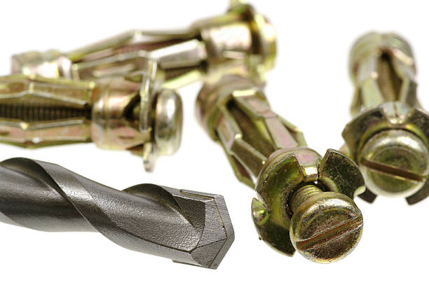 istock Masonry Bit And Expansion Anchor bolts isolated 121259854