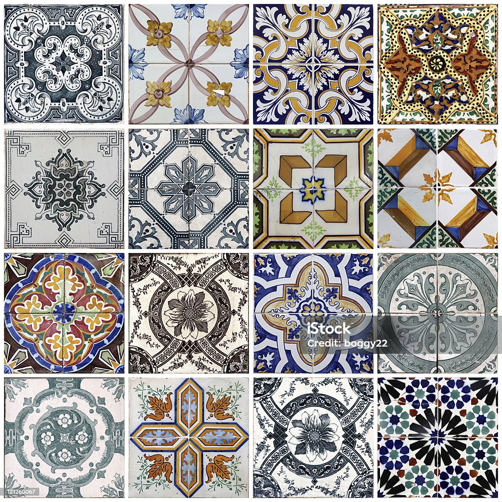Lizbona azulejos - Zbiór zdjęć royalty-free (Abstrakcja)
