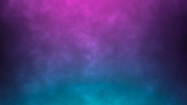 Photo of Dynamic abstract foggy background. Neon colors pink and blue light smoke