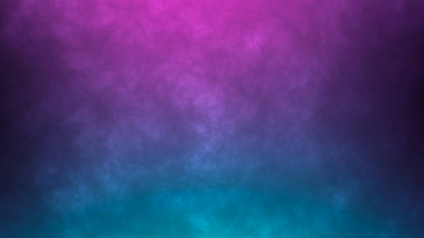 dynamic abstract foggy background. neon colors pink and blue light smoke - dark pink imagens e fotografias de stock