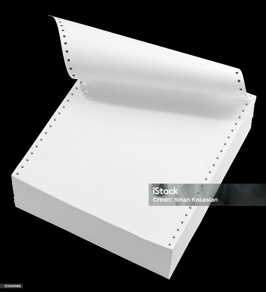 Computer Paper Stock Photo - Download Image Now - Computer Paper