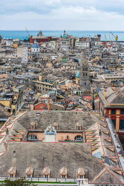 Paesaggio urbano di Genova - foto stock