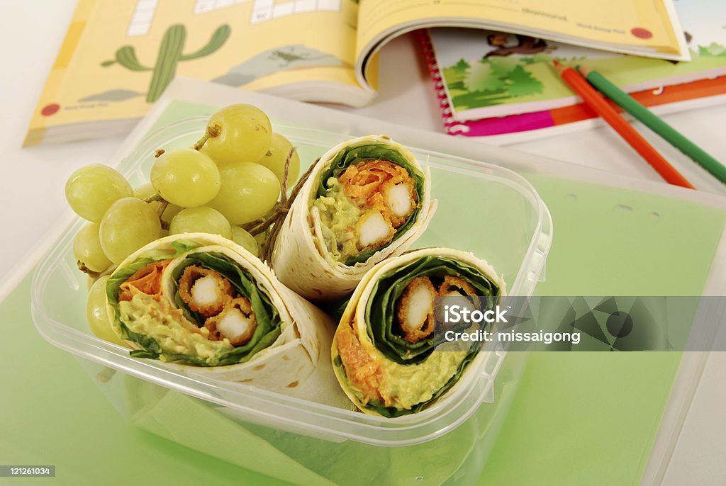 School lunch series: chicken wrap sandwich  Wrap Sandwich Stock Photo