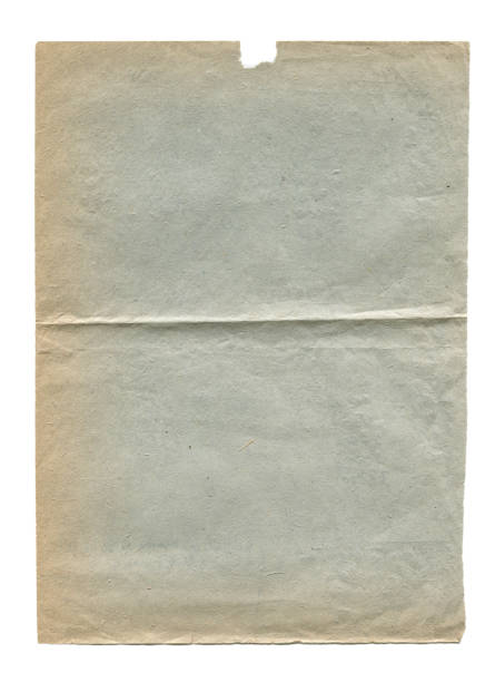 istock vertical old aged paper texture with blue tint on white 1212613006