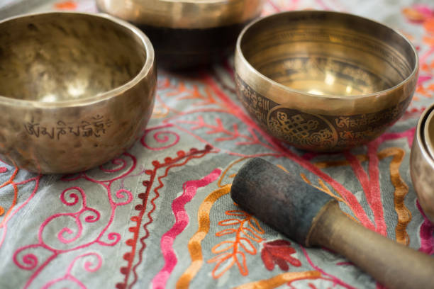 istock Tibetan singing bowls for meditation 1212615706