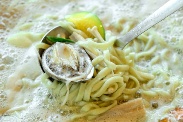 Seafood abalone noodles hot pot