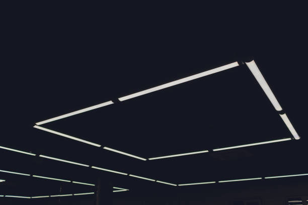 istock interior modern light in shopping mall futuristic ceiling with lighting. 1212623254