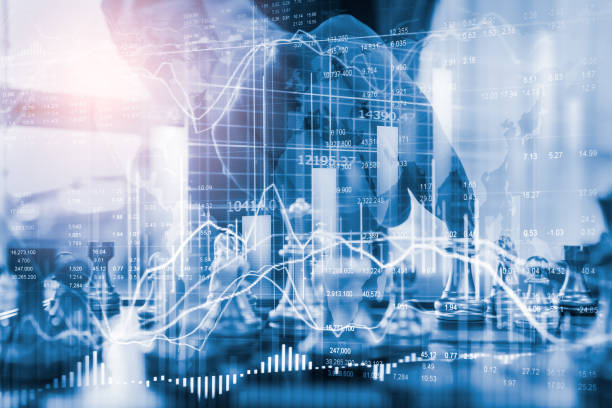 istock Chess game on chess board on stock market or forex trading graph chart for financial investment concept. Economy trends for digital business marketing strategy analysis. Abstract finance background. 1212623806