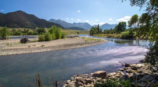 istock yellowstone river at sunrise near yellowstone park 1212630721