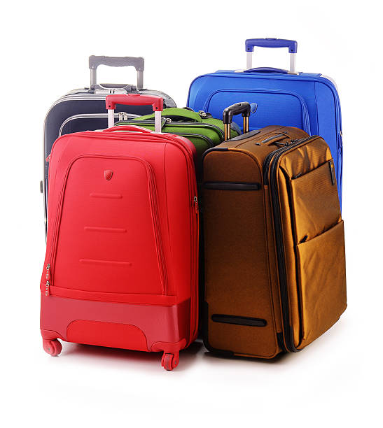 istock Luggage consisting of large suitcases isolated on white 121263252
