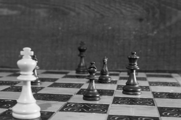 istock Chess photographed on a chessboard 1212633375