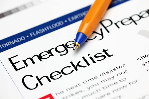 istock Emergency Checklist and ballpoint pen 121263501