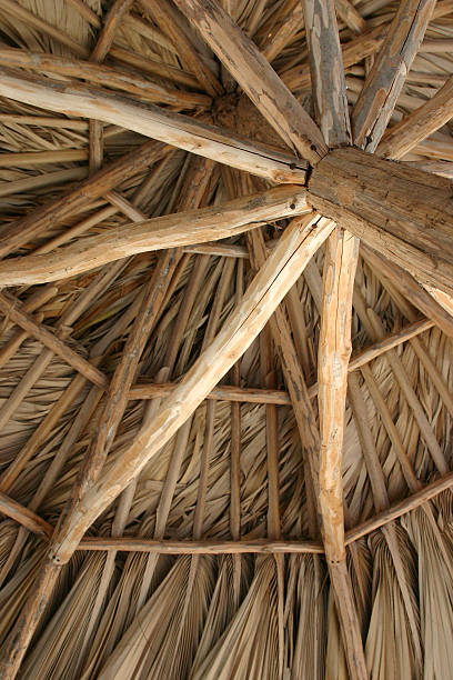 Thatch Roof Frame stock photo