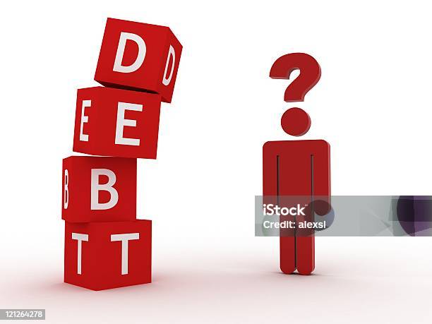 Debt Question Stock Photo - Download Image Now - Adult, Balance, Block Shape