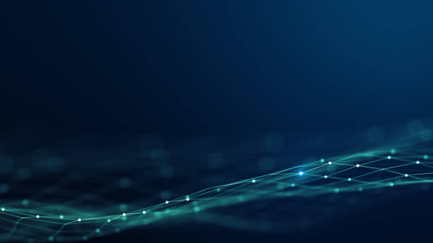 istock Technology digital wave background concept.Beautiful motion waving dots texture with glowing defocused particles. Cyber or technology background. 1212643320