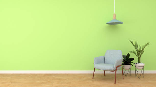 istock Living room modern interior.3d  rendering.minimal room design concept.wood floor decoration. 1212648049
