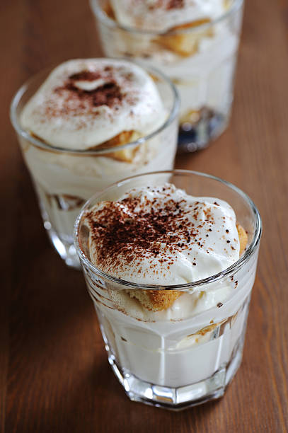 istock Three Desserts Tiramisu with Chocolate in Glass 121266379
