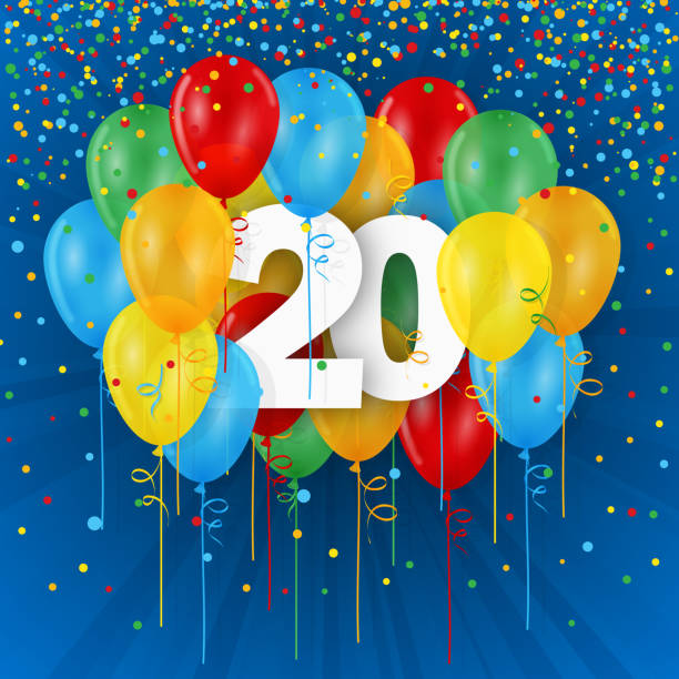 istock 20 years with colorful balloons 1212670098