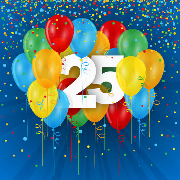 istock 25 years with colorful balloons 1212670101