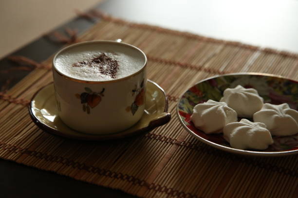 istock Cappuccino and marshmallows. Delicious snack. 1212670994