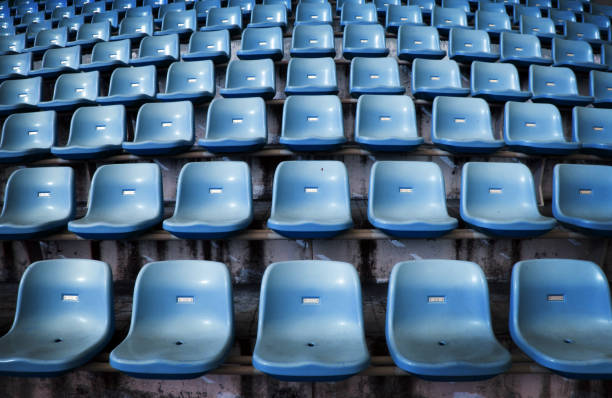 istock empty seat on stadium for sport fanclub 1212671031
