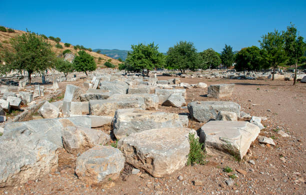 istock Ancient stones and columns in Ephesus Ancient City 1212674976