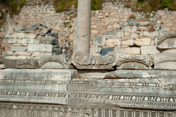 istock Ancient stones and columns in Ephesus Ancient City 1212675506