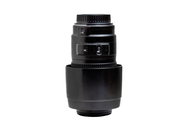 istock zoom lens with a lens hood for the camera on a white background 1212677342
