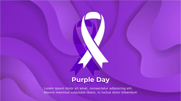 ilustraciones, imágenes clip art, dibujos animados e iconos de stock de día púrpura día de epilepsia día 26 de marzo - beast cancer awareness month