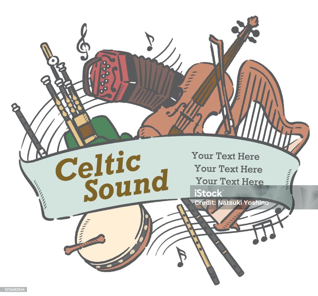Analista Parcial Molesto Poster Or Flyer Design With Celtic Instruments Stock Illustration -  Download Image Now - Irish Culture, Music, Musical Instrument - iStock