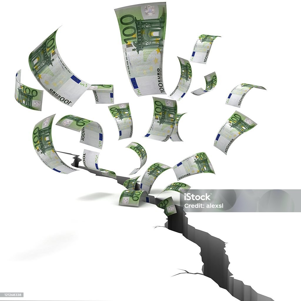 Crisi finanziaria-Euro - Foto stock royalty-free di Banconota EURO