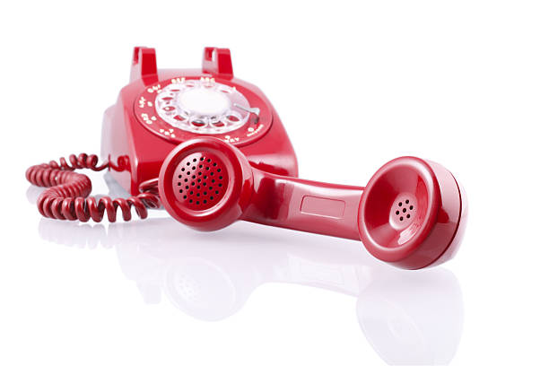 Rouge Vintage Cadran de téléphone (Tracé de détourage - Photo