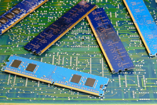 istock RAM on the background of the circuit board 1212685095