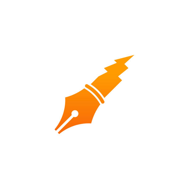 ilustraciones, imágenes clip art, dibujos animados e iconos de stock de el logotipo de electric art diseña la ilustración vectorial - black pencil flash