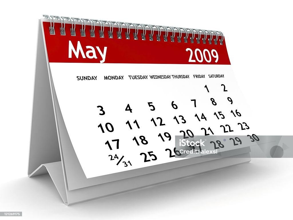 Série de maio de 2009-calendário - Foto de stock de 2009 royalty-free