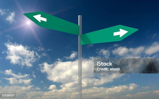 Direction Sign Stock Photo - Download Image Now - Advice, Assistance, Blank