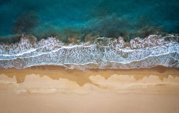 istock Beach and waves from top view. Picture with drone! 1212692252