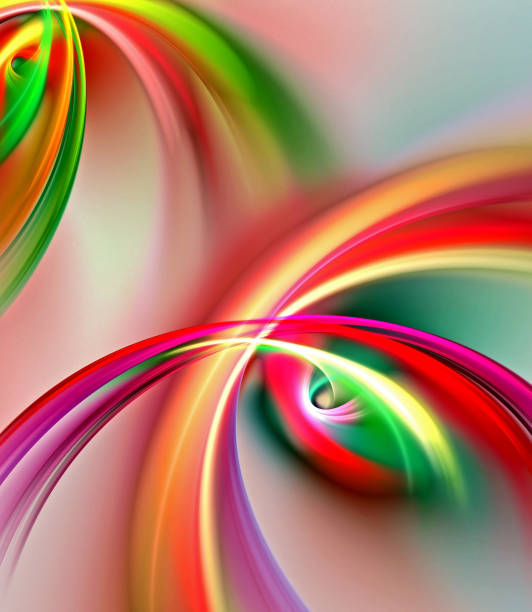 istock abstract, fractal, computer image of a bright rainbow on a light background for space 1212692945