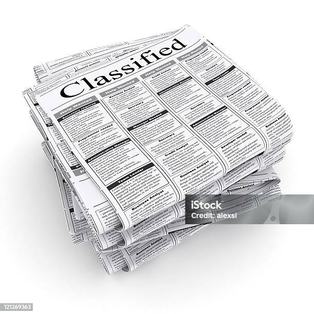 Foto de Classificados e mais fotos de stock de Classificados - Classificados, Figura para recortar, Jornal