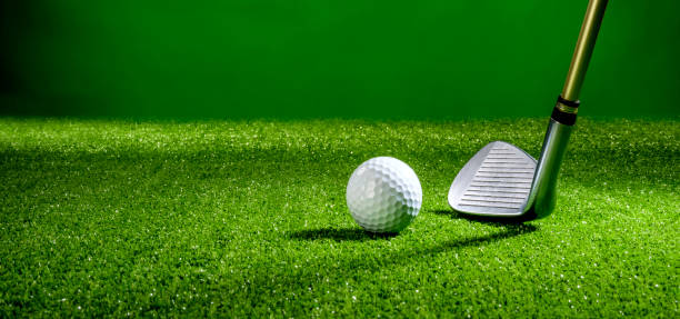 istock Golf club and golf ball on the turf 1212694766