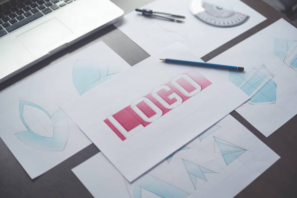 istock Graphic designer creative design sketch drawing logo Trademark brand Workspace 1212695460