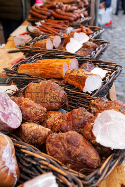 istock Lithuanian delicacies, sausage, bacon, bacon 1212698794