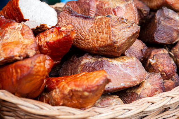 istock Lithuanian delicacies, sausage, bacon, bacon 1212700032