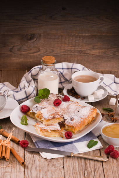 istock Bougatsa - Greek puff pastry with cream 1212705994