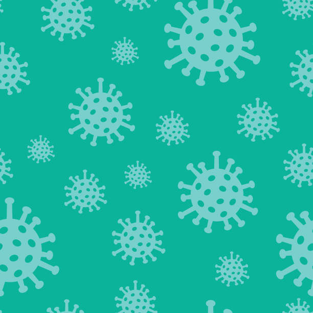 bezszwowe tło wzoru ikony coronavirus - bg stock illustrations