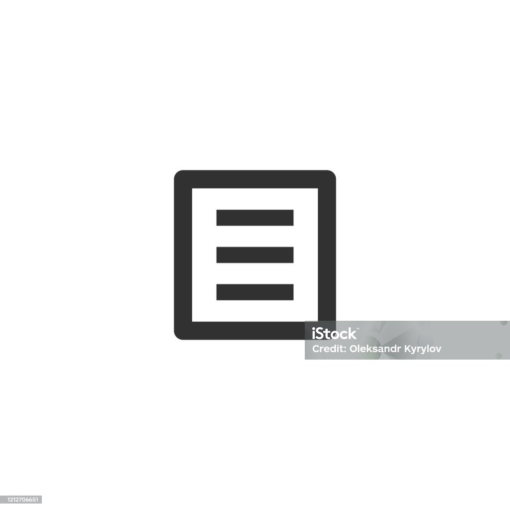 Extend Menu Button Symbol Square Simple Expand Menu Button Stock Vector Illustration Isolated On ...