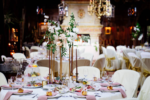 istock table served for holiday with surprise for guests. 1212708211