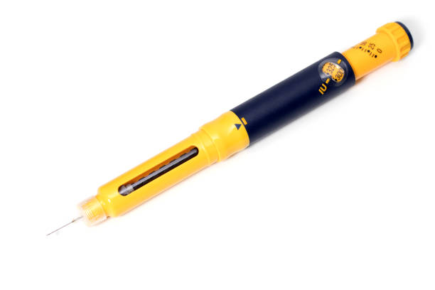 istock Special syringe pen on white background 1212709129