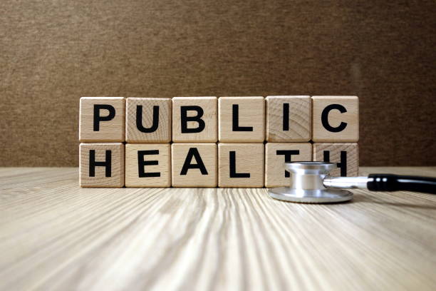 istock Text public health from wooden blocks with stethoscope 1212711845